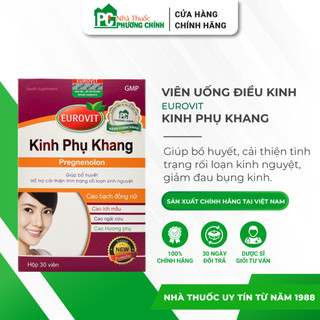 Viên Uống Bổ Huyết Điều Kinh Kinh Phụ Khang Eurovit Giúp Cải Thiện Tình Trạng Rối Loạn Kinh Nguyệt