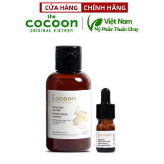 Combo gel bí đao rửa mặt Cocoon 140ml + Dung dịch chấm mụn bí đao cocoon 5ml - Thuần Chay Việt Nam