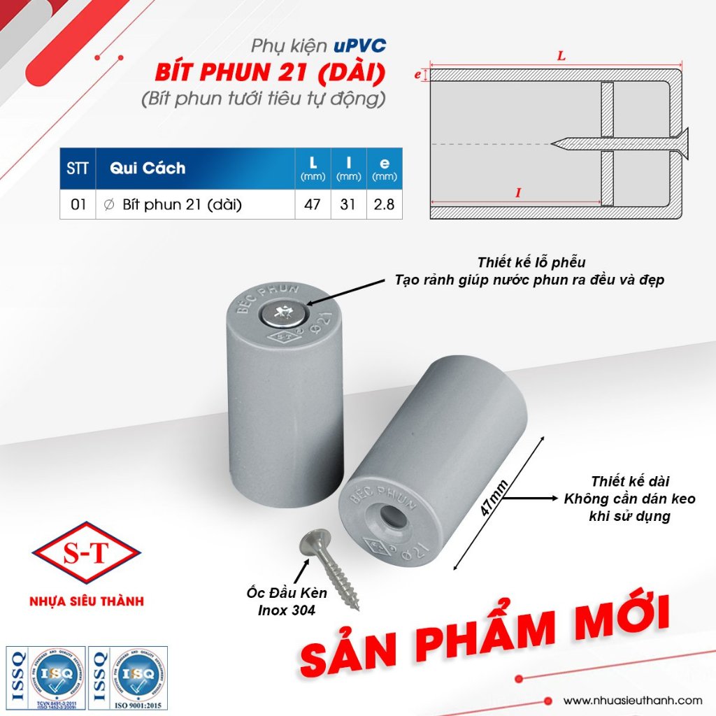 [NGẮN 50 CÁI, DÀI 20 CÁI]  Béc vít phun phi 21 27