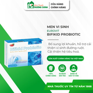 Men Vi Sinh Bifikid Probiotic Eurovit Giúp Giảm Rối Loạn Tiêu Hóa, Tiêu Chảy, Ăn Không Tiêu