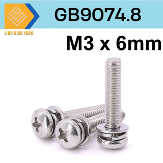 [4 CON] Ốc Vít GB9074.8 M3 x 6mm 304