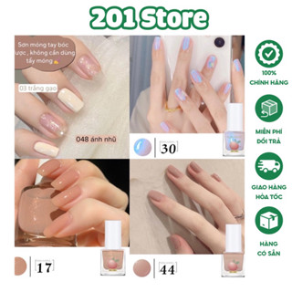 Sơn móng tay ROSE tự khô không mùi dạng lột 8ml không độc hại, sử dụng an toàn không cần hơ đèn  - 201store