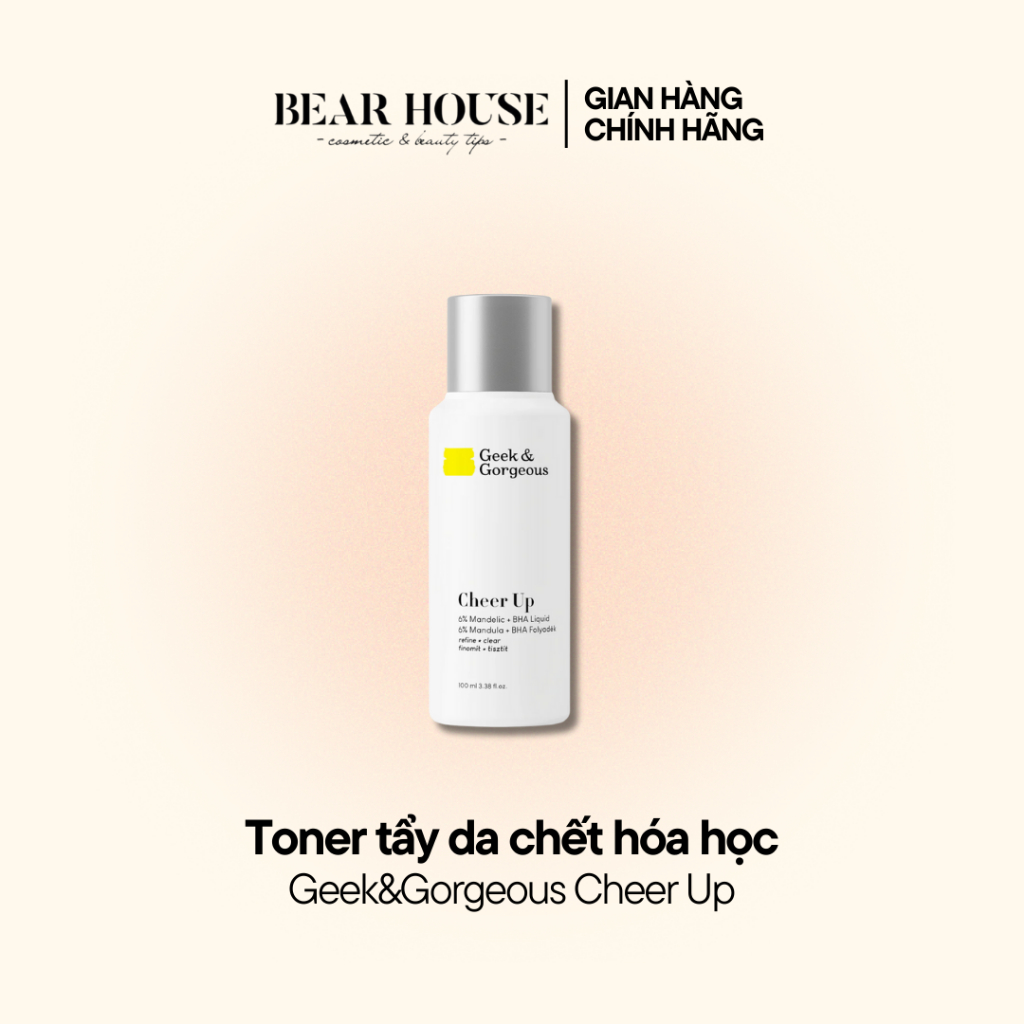 Toner tẩy da chết hóa học Geek&amp;Gorgeous Cheer Up