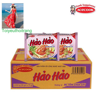 thùng 30 gói mì  HẢO HẢO chua cay thơm ngon