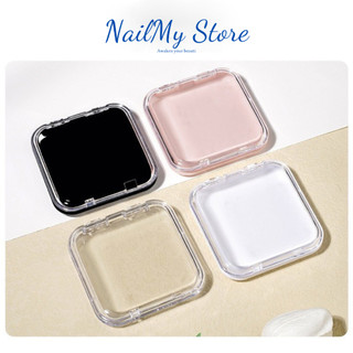 Hộp đựng nailbox móng tay, hộp mica nail box trong suốt hình vuông, hộp đựng mi fan