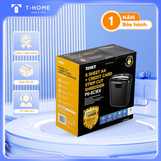 Máy huỷ tài liệu cắt dải Texet 10L PS-SC1EX (Cắt sợi) Chính Hãng Bảo Hành 12 Tháng T-Home