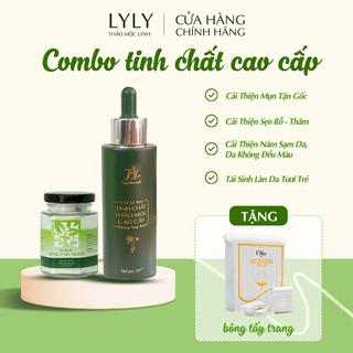 Combo Tinh Chất Tái tạo Da + Bột Rửa Mặt Thảo Mộc Linh. Giúp sạch mụn, se khít lỗ chân lông, trắng đều màu da
