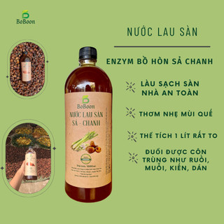 Nước lau sàn bồ hòn sả chanh hữu cơ lên men enzym sinh học thiên nhiên Boboon 1000ml