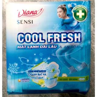 Băng vệ sinh Diana Sensi Cool Fresh mát lạnh không cánh (mẫu mới)