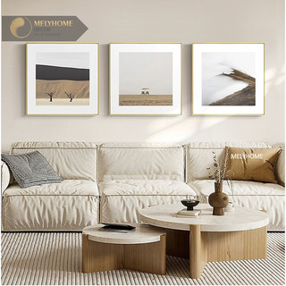 Tranh đơn vuông Canvas cao cấp Rừng Núi Phong Cảnh Cát Sa mạc Tối Giản Nghệ Thuật Trang trí phòng khách MELYHOME DECOR