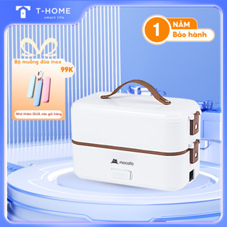Hộp cơm cắm điện Mocato M601 inox 304 cao cấp, nồi nấu đựng cơm 2 tầng tự sôi mini văn phòng hâm nóng giữ nhiệt T-Home