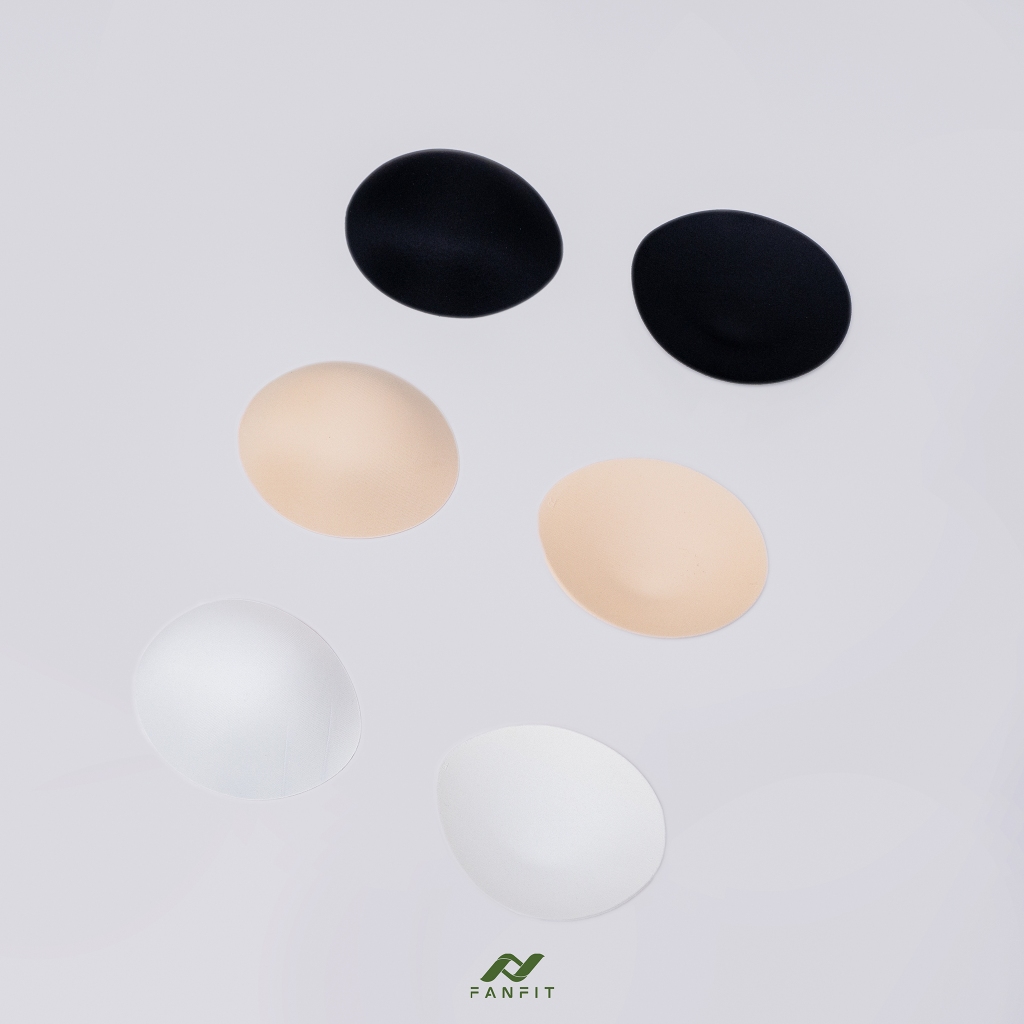 Mút nâng ngực cao cấp mẫu Oval cho áo bra thể thao tập Gym Yoga Pilates FANFIT FFUW001 - Nâng, định hình ngực - FANFIT