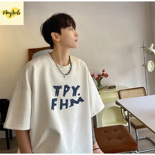 Áo thun Unisex TPY-FHM  Áo phông nam nữ tay lỡ form rộng chất liệu cotton thoáng mát-maylinhs1