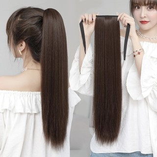tóc giả nữ cột☘️ Tóc giả buộc thẳng 40cm ảnh thật