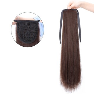 tóc giả nữ cột☘️ Tóc giả buộc thẳng 40cm ảnh thật