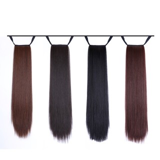 tóc giả nữ cột☘️ Tóc giả buộc thẳng 40cm ảnh thật