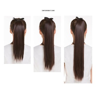 tóc giả nữ cột☘️ Tóc giả buộc thẳng 40cm ảnh thật