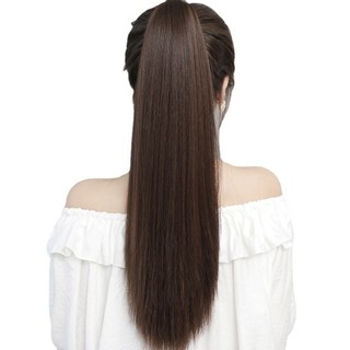 tóc giả nữ cột☘️ Tóc giả buộc thẳng 40cm ảnh thật