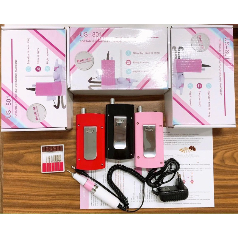 Máy mài us 801 ,máy mài móng tích điện nghành nail