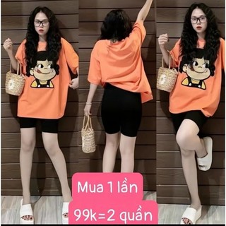 [COM BO 2 QUẦN] Quần legin ngố lửng vải dày dặn mặc mát nhẹ co giãn thoải mái M86688