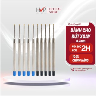 Ruột bút HVP mực bi cao cấp 0.7mm, Ngòi bút bi, viết bi thân hợp kim-dành cho bút bi xoay (vặn) ra ngòi - Bút khắc tên