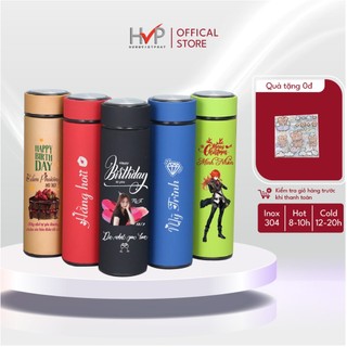 Bình giữ nhiệt HVP in khắc hình ảnh,tên,câu chúc theo yêu cầu 500ml giữ nhiệt  8-10h bình giữ nhiệt cao cấp chính hãng