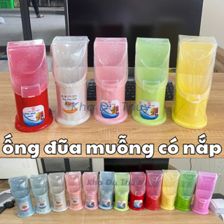 Ống đũa muỗng có nắp đậy, nhựa PP chính phẩm an toàn, nhiều màu sắc nhiều kiểu tiện lợi, GIAO MÀU NGẪU NHIÊN