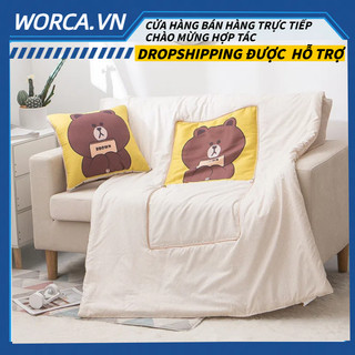 Bộ chăn gối đa năng 2 trong 1 chăn gối văn phòng dụng trên xe hơi