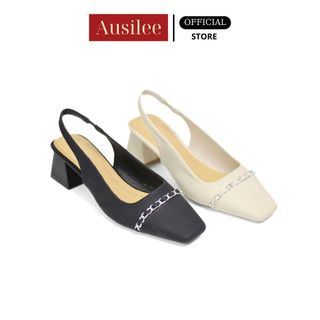 Giày cao gót nữ đế vuông Ninshoes cao 5P mũi vuông quý phái phù hợp phong cách công sở