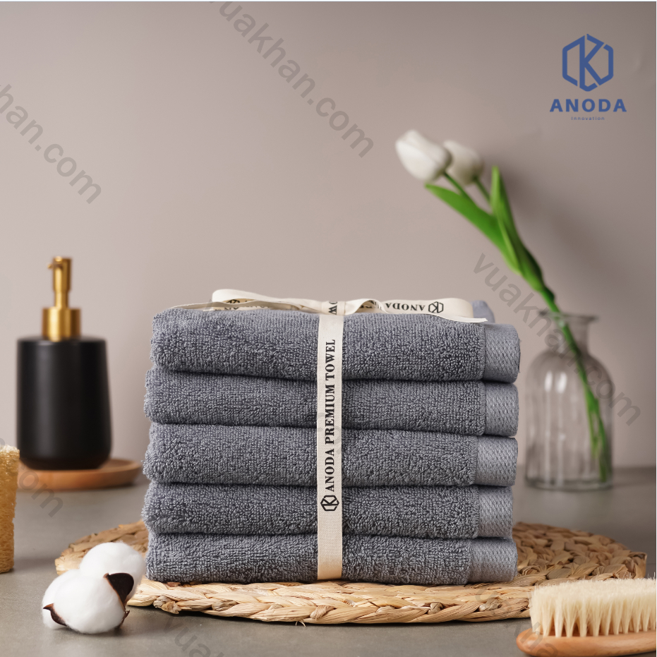 Khăn Tắm Xuất Hàn Khăn gội 40x80cm trọng lượng 200gr 100% Cotton Cao Cấp Anoda 30s