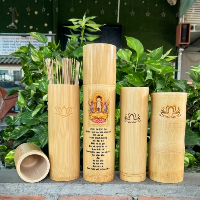 ống đựng nhang bằng tre nhiều kích cỡ