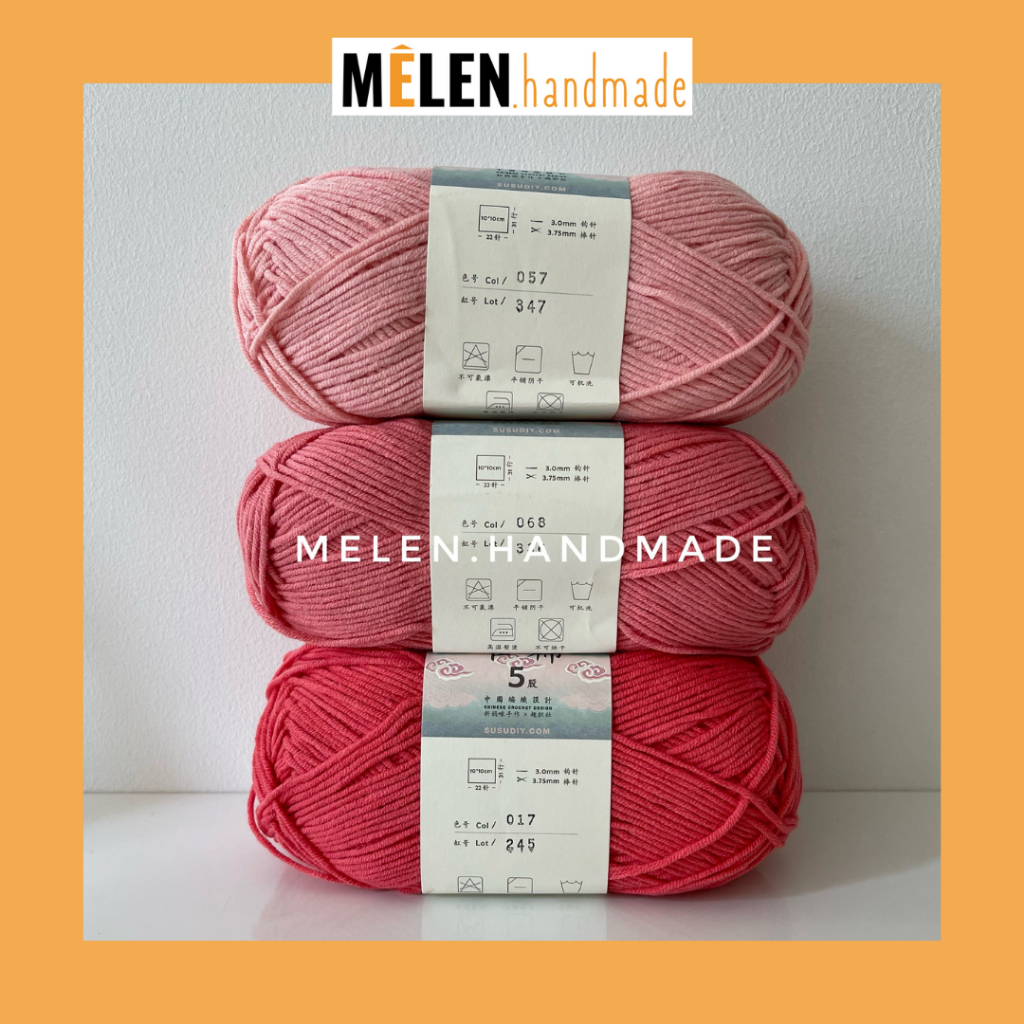 Combo mix màu 3 cuộn len Susan 5 - len Susan’s family 5 100gr sợi 2mm