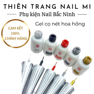 Sơn gel cọ nét hoa hồng nét mảnh