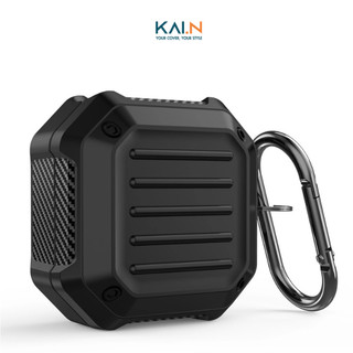 Ốp bảo vệ dành cho samsung galaxy buds fe/ buds 2/ buds 2 pro/ buds pro/ buds live, kai.n carbon buds, kèm móc treo