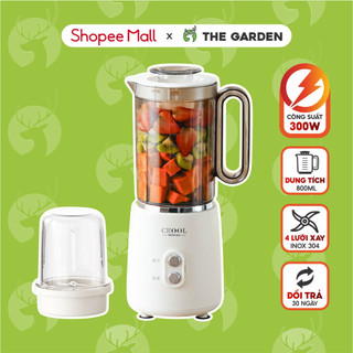 Máy xay sinh tố 2 cối đa năng THE GARDEN công suất 300W, xay đá, xay thịt, xay gia vị tiện lợi, Bảo hành 12 tháng