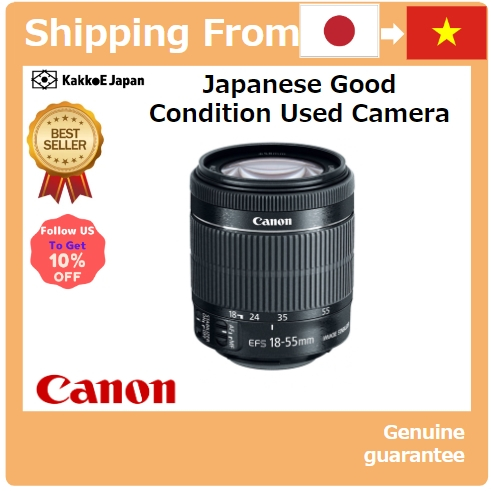 Pre-loved [Máy ảnh cũ tại Nhật Bản] CANON ZOOM LENS EF-S 18-55mm 1:4-5.6 IS STM [Japan Used Camera] 