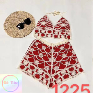 Set Bikini Dệt Len Gợi Cảm Đi Du Lịch, Đi Biển Thời Trang Mùa Hè Phong Cách Dành Cho Nữ | Bé Tiu Clothing