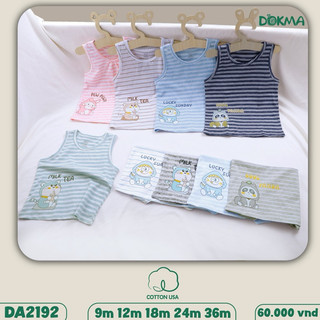 Áo ba lỗ kẻ dokma da2192 cho bé trai bé gái