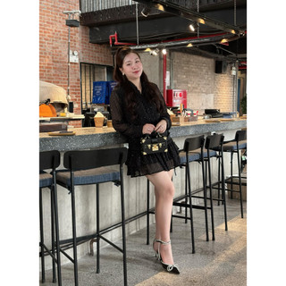 Bigsize set áo + chân váy đính đá - 20247