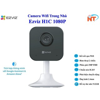 Camera Wifi Ezviz H1C 1080P nhỏ gọn siêu nét, đàm thoại 2 chiều - hàng chính hãng