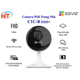 Camera WIFI Ezviz C1C-B 1080P Nhỏ gọn, Sắt Nét, Hổ trợ thẻ nhớ lên đến 128G - hàng chính hãng