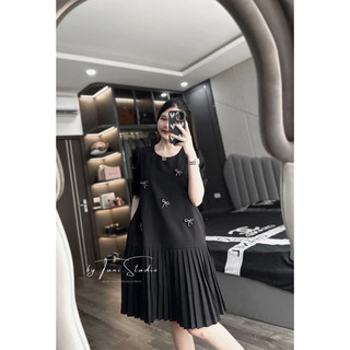 Váy chân dập miu nơ đá sm