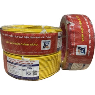 ( Dây đơn ) Dây điện Trần Phú - TP Cable 100m/cuộn ( màu vàng, đỏ, xanh )