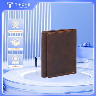 Bóp ví da nam gập 3 GARNACH Trio Pivot chính hãng T-Home