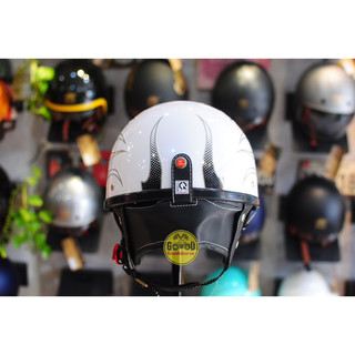 Mũ bảo hiểm Napoli Harley Retro tem lửa