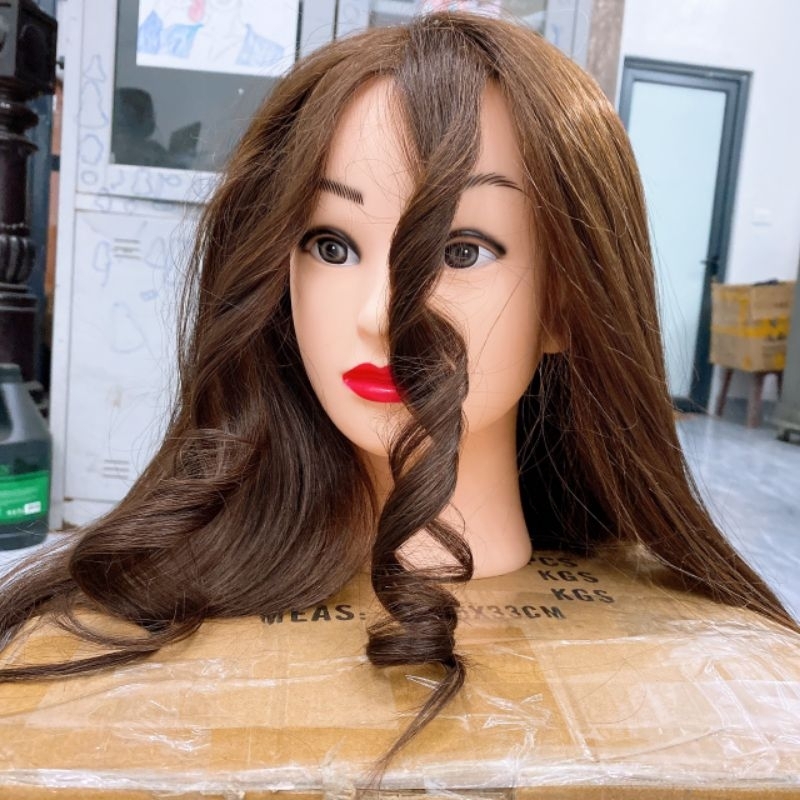 Đầu Canh FD, Tóc Manocanh Tóc Dài Chịu Nhiệt Học Bới Tóc Cô Dâu, Đầu Manocanh Chịu Nhiệt , Tóc Thật 