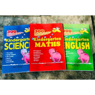 Sách - 300 kindergarten maths/english/science - bộ 3 cuốn