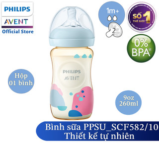 Philips avent bình sữa ppsu thiết kế tự nhiên 260ml cho trẻ từ 1 tháng tuổi scf582/10