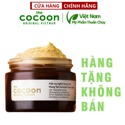 [ HÀNG TẶNG KHÔNG BÁN ] Mặt nạ nghệ Hưng Yên cocoon 30ml (Turmeric face mask) đều màu, giảm thâm thuần chay