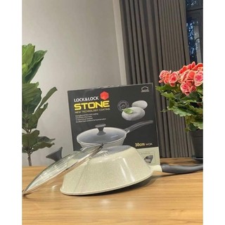 Chảo vân đá sâu lòng Lock&Lock Stone 30cm LCA6305D